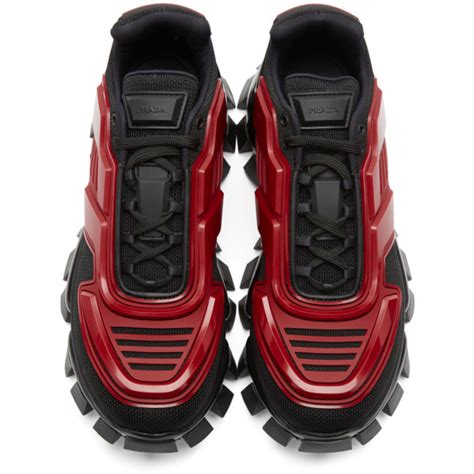 prada black and red shoes|high top black Prada shoes.